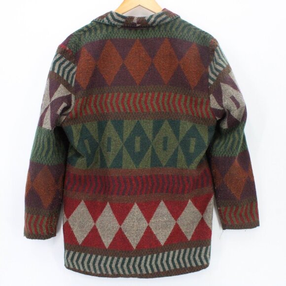 Vintage David Paul New York Southwestern Western Aztec Cardigan Womens Size XL - Picture 8 of 10